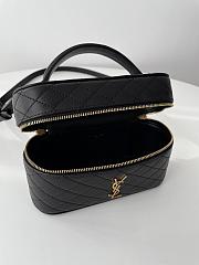 YSL Gaby Mini Vanity Bag In Lambskin 766731 Black Size 18 X 11 X 6.5 CM - 3