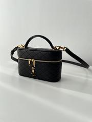 YSL Gaby Mini Vanity Bag In Lambskin 766731 Black Size 18 X 11 X 6.5 CM - 2