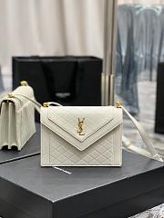 YSL Gaby Mini Satchel In Quilted Lambskin 685574 Blanc Vintage Size 20 X 14.5 X 4.5 CM - 1