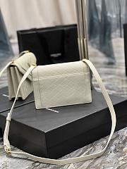 YSL Gaby Mini Satchel In Quilted Lambskin 685574 Blanc Vintage Size 20 X 14.5 X 4.5 CM - 2