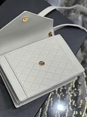 YSL Gaby Mini Satchel In Quilted Lambskin 685574 Blanc Vintage Size 20 X 14.5 X 4.5 CM - 3