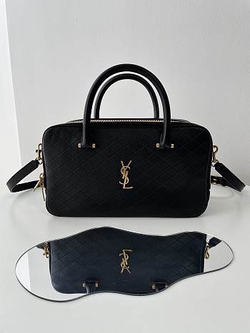 YSL Lyia Duffle In Quilted Lambskin 766785 Black Size 31 X 16 X 13 CM
