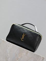 YSL Gaby Vanity Case In Quilted Lambskin 753171 Black Size 21 X 13 X 13 CM - 3