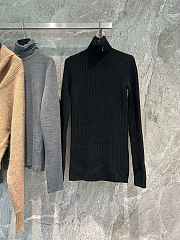 YSL Cassandre Turtleneck Sweater In Wool And Cashmere Black - 1