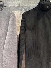 YSL Cassandre Turtleneck Sweater In Wool And Cashmere Black - 5