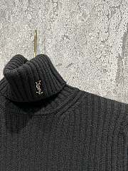 YSL Cassandre Turtleneck Sweater In Wool And Cashmere Black - 3