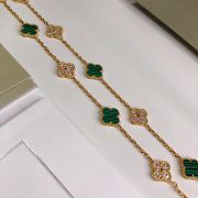 Van Cleef & Arpels Vintage Alhambra Long Necklace 20 Motifs Malachite Green - 4