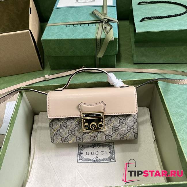 Gucci Padlock Mini Bag With Horsebit Print 774342 Light Pink Size 10 x 18 x 5 cm - 1