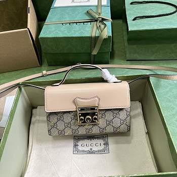 Gucci Padlock Mini Bag With Horsebit Print 774342 Light Pink Size 10 x 18 x 5 cm