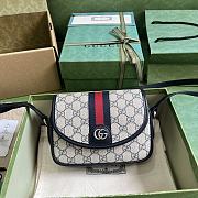 Gucci Ophidia GG Mini Shoulder Bag 772239 Beige & Blue Size 19x13x5 cm - 1