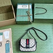 Gucci Ophidia GG Mini Shoulder Bag 772239 Beige & Blue Size 19x13x5 cm - 3