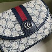 Gucci Ophidia GG Mini Shoulder Bag 772239 Beige & Blue Size 19x13x5 cm - 2