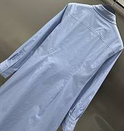 Louis Vuitton Zipper Waist Shirt Dress Ice Blue - 2