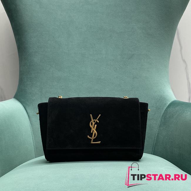 YSL Small Reversible Kate In Suede 721250 Black Size 22x6x14.5 cm - 1