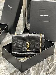 YSL Reversible Kate In Crocodile-Embossed Leather 553804 Size 28.5x20x6cm - 1