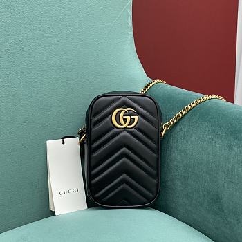 Gucci GG Marmont Mini Bag 598597 Black Size 17x10.5x5 cm