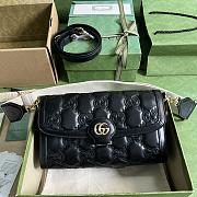 Gucci GG Matelassé Small Bag 724529 Black Size 25.5x16x8.5cm - 1