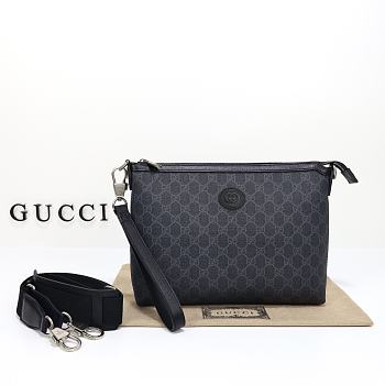Gucci Messenger Bag With Interlocking G Black GG 726833 Size 30*22*5cm