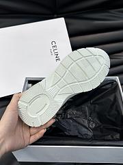 Celine Runner Cr-02 Low Lace-Up Sneaker In Calfskin White / Black - 5