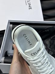 Celine Runner Cr-02 Low Lace-Up Sneaker In Calfskin White / Black - 4