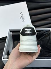 Celine Runner Cr-02 Low Lace-Up Sneaker In Calfskin White / Black - 3