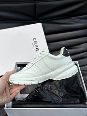 Celine Runner Cr-02 Low Lace-Up Sneaker In Calfskin White / Black - 2
