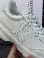 Celine Runner Cr-01 Low Lace-Up Sneaker In Calfskin White - 4