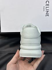 Celine Runner Cr-01 Low Lace-Up Sneaker In Calfskin White - 3
