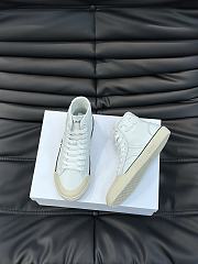 Celine Alan Sneakers With Triomphe Patch In Calfskin White As-02 Mid Low Lace-Up - 4