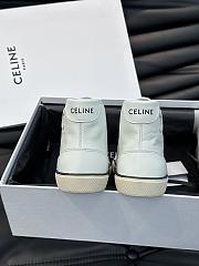 Celine Alan Sneakers With Triomphe Patch In Calfskin White As-02 Mid Low Lace-Up - 2