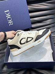 Dior B57 Mid-Top Sneaker Black and Cream Smooth Calfskin and Beige Suede - 5