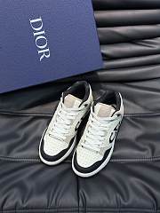 Dior B57 Mid-Top Sneaker Black and Cream Smooth Calfskin and Beige Suede - 4