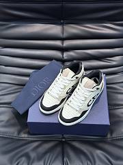 Dior B57 Mid-Top Sneaker Black and Cream Smooth Calfskin and Beige Suede - 2
