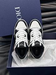 Dior B57 Mid-Top Sneaker Black and White Smooth Calfskin with Beige and Black Dior Oblique Jacquard - 2