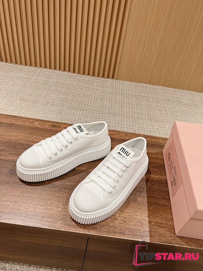 Miumiu Denim Sneakers White - 1