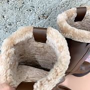 Miumiu Fumé Leather Boots Sienna Brown - 2