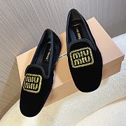 Miumiu Velvet Slippers Black - 5