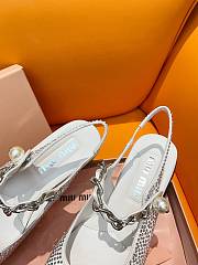 Miumiu Satin And Crystal Slingback Pumps 3.5cm - 2