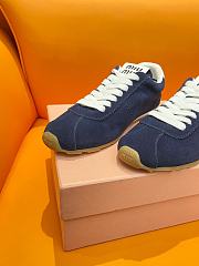 Miumiu Suede Sneakers Navy Blue - 5