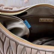 Miumiu Wander Matelassé Nappa Leather Hobo Bag Cognac Brown Size 29x24x9.5cm - 2