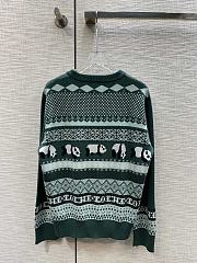 Loewe Sweater In Wool Dark Green/Multicolour - 5