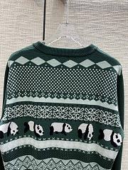 Loewe Sweater In Wool Dark Green/Multicolour - 3