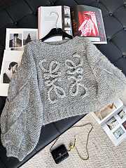 Loewe Anagram Sweater In Mohair Grey Melange - 1