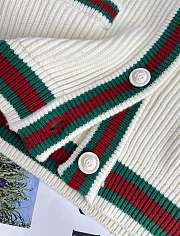 Gucci Rib Stitch Wool Cardigan With Web ‎764690 - 3