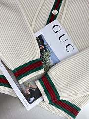 Gucci Rib Stitch Wool Cardigan With Web ‎764690 - 2