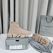 Balenciaga Women's Speed 2.0 Recycled Knit Trainers In Beige - 4