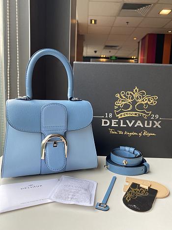 Delvaux Brillant Mini in Box Calf Blue 20x11.5x16cm
