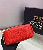 Delvaux Cool Box Nano in Taurillon Soft Red Size 16.5x7.5x10.5 cm - 3