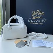 Delvaux Cool Box Nano in Taurillon Soft White Size 16.5x7.5x10.5 cm - 1