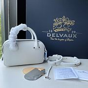 Delvaux Cool Box Nano in Taurillon Soft White Size 16.5x7.5x10.5 cm - 5